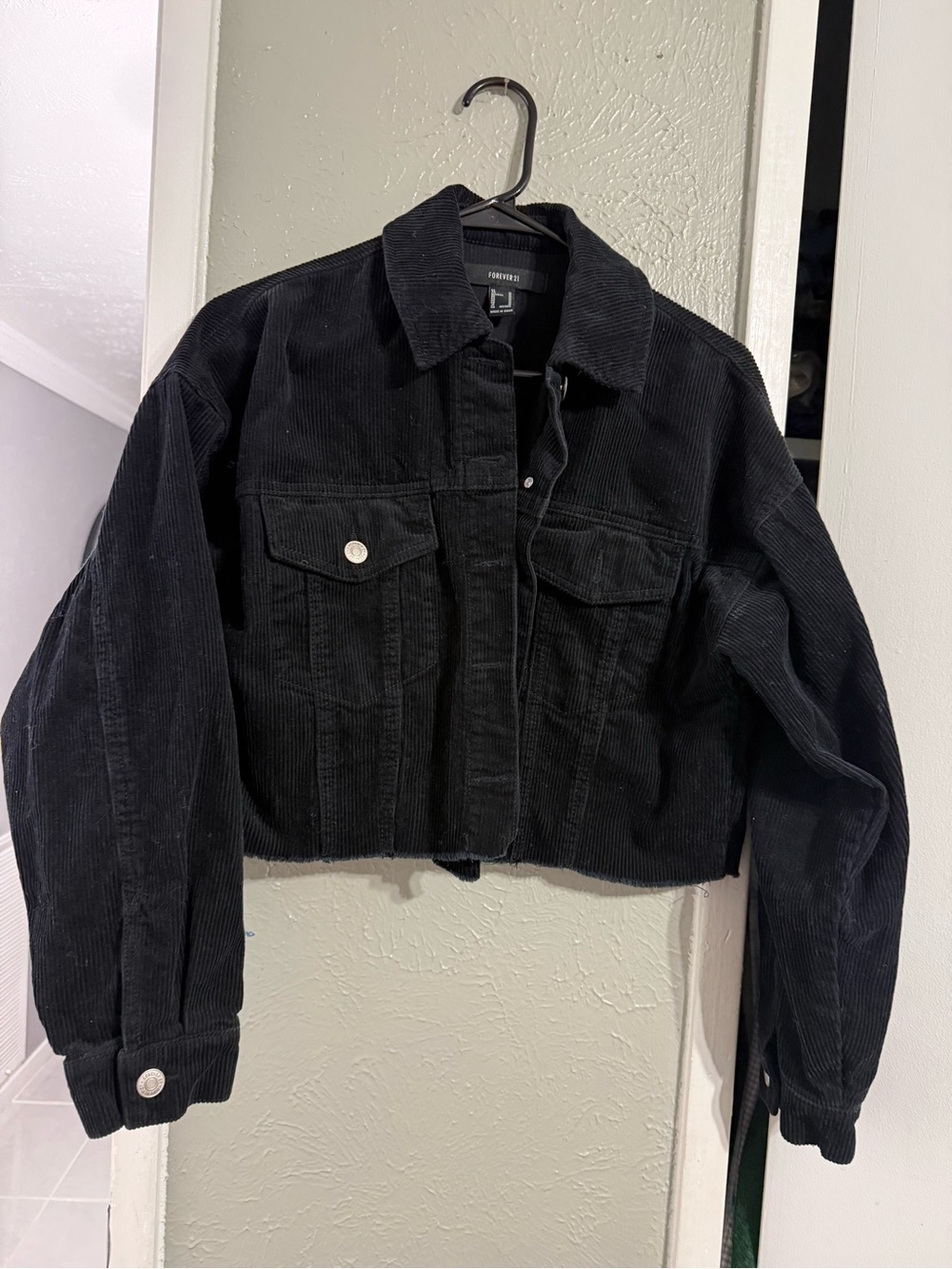 Forever 21 Black Corduroy Shirt Jacket